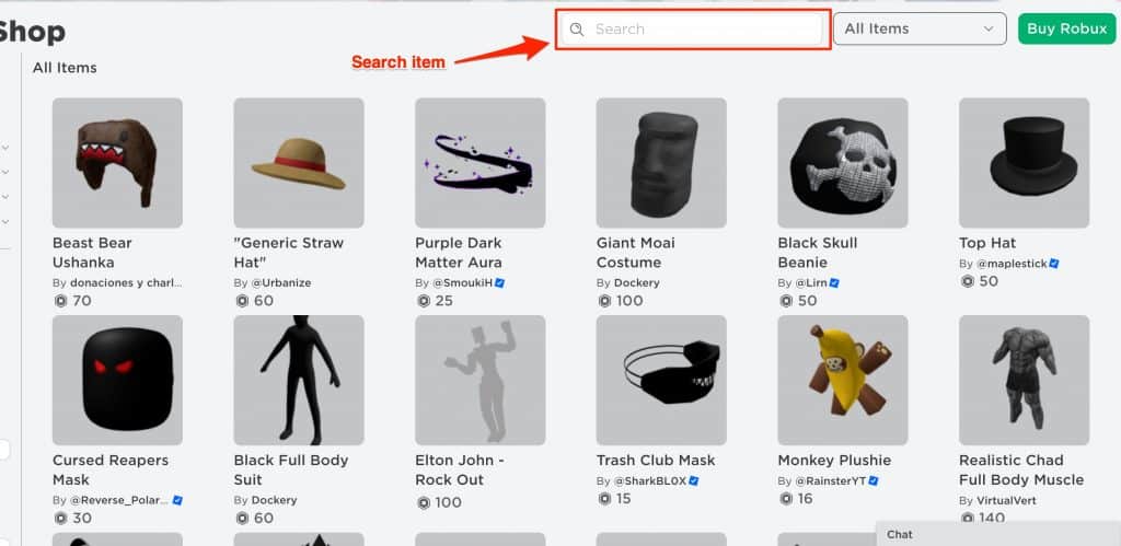 buy roblox items using robux