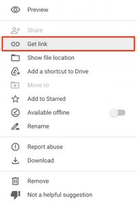 get shareable link google drive