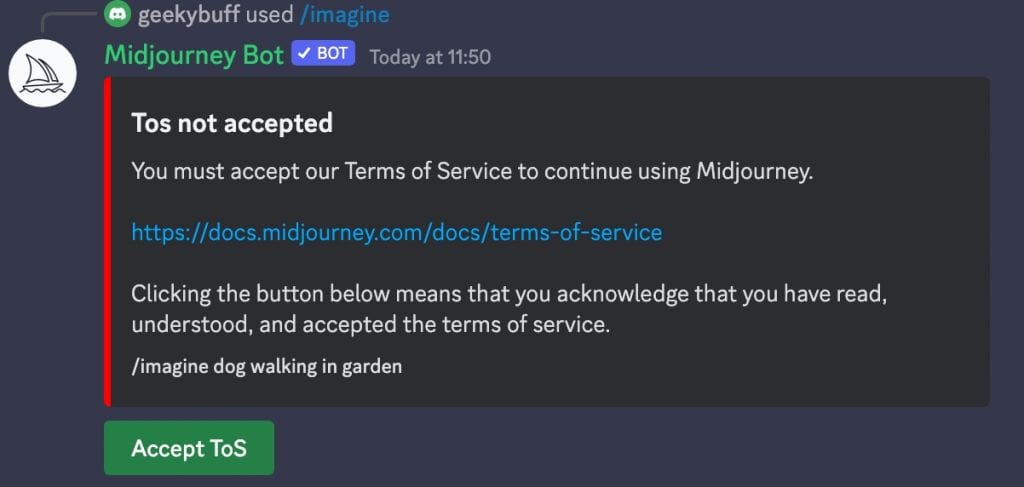 accept midjourney terms and conditions