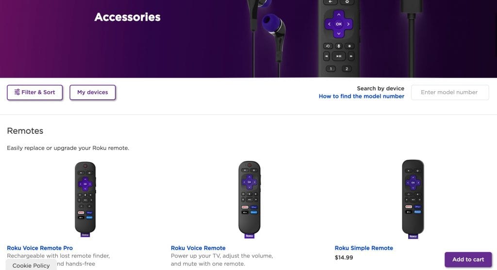 roku tv replacement remote