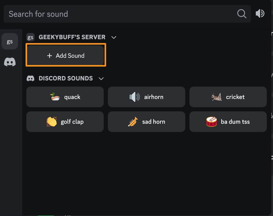 add sound discord