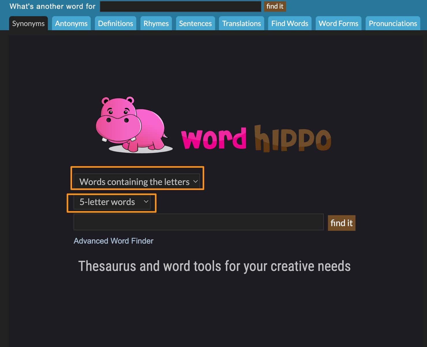 5 letter words wordhippo