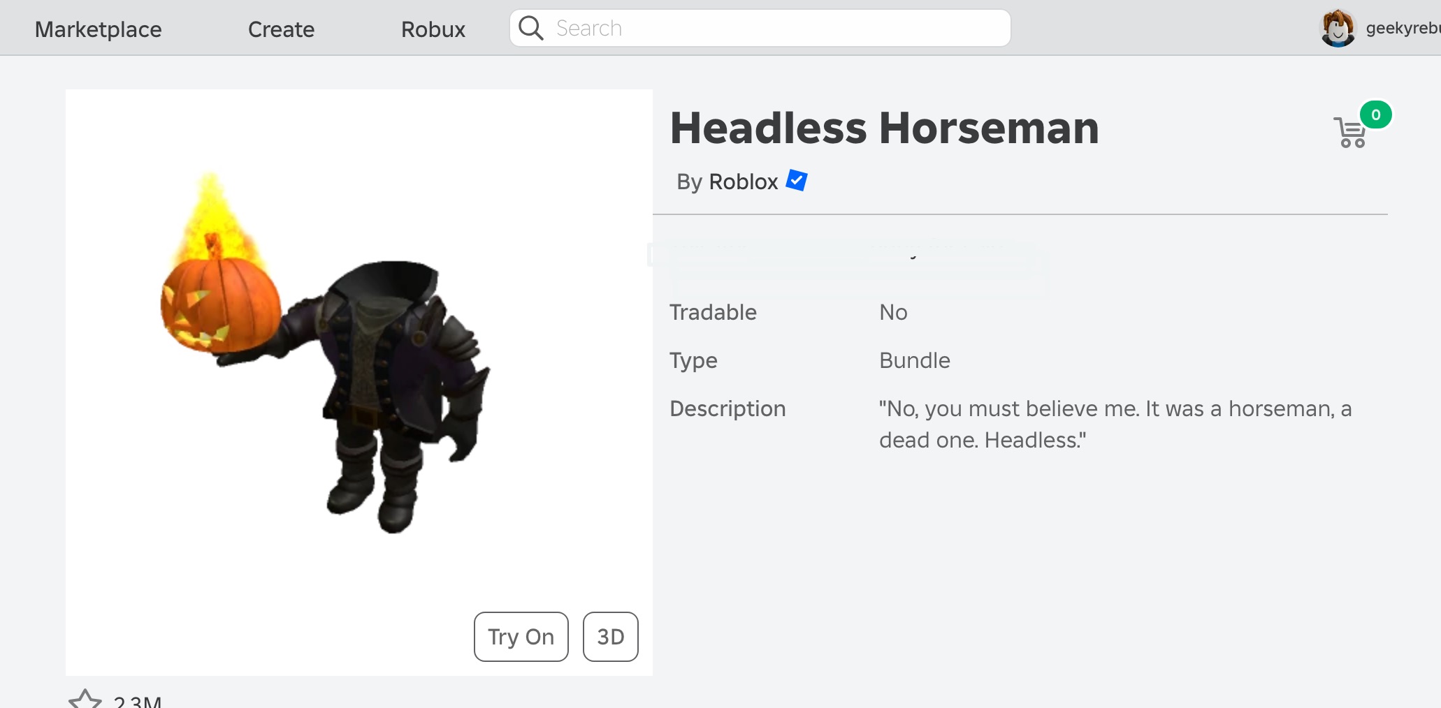 Headless Horseman Roblox