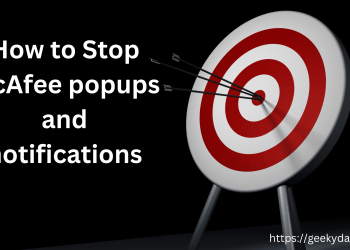 Stop McAfee popups notifications