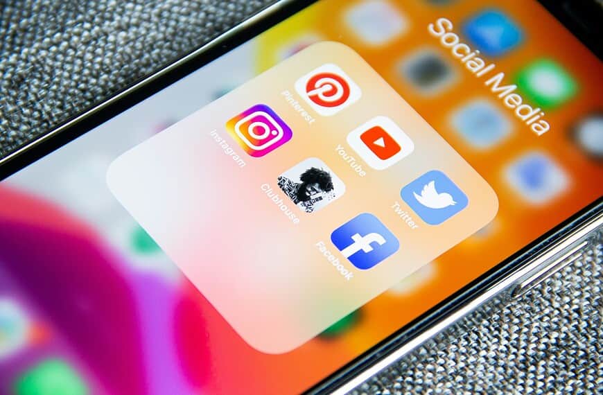 Social Media Icons In A Phone