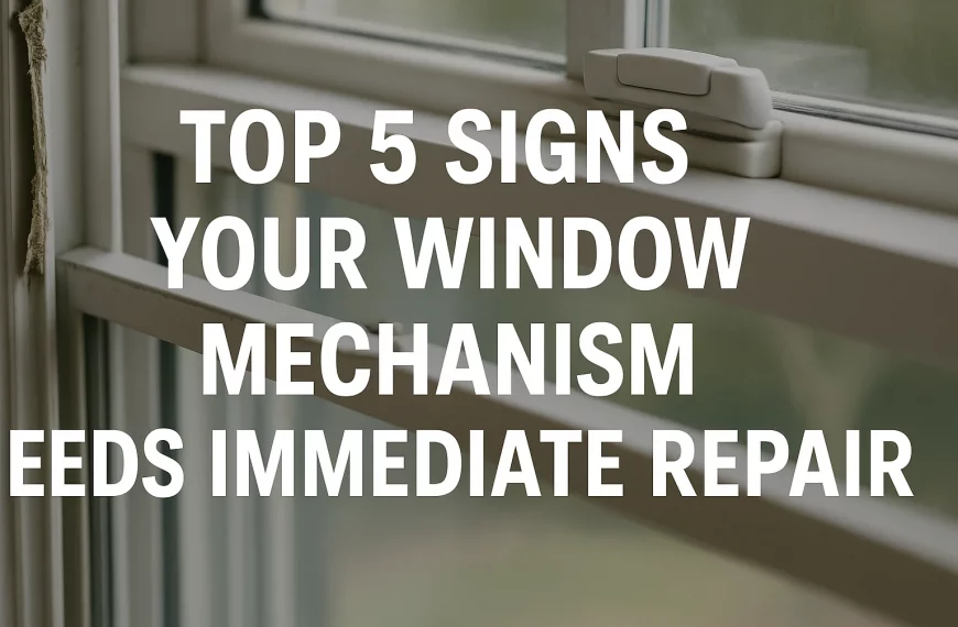 Signs Your Window Mechanism Needs Immediate Repair
