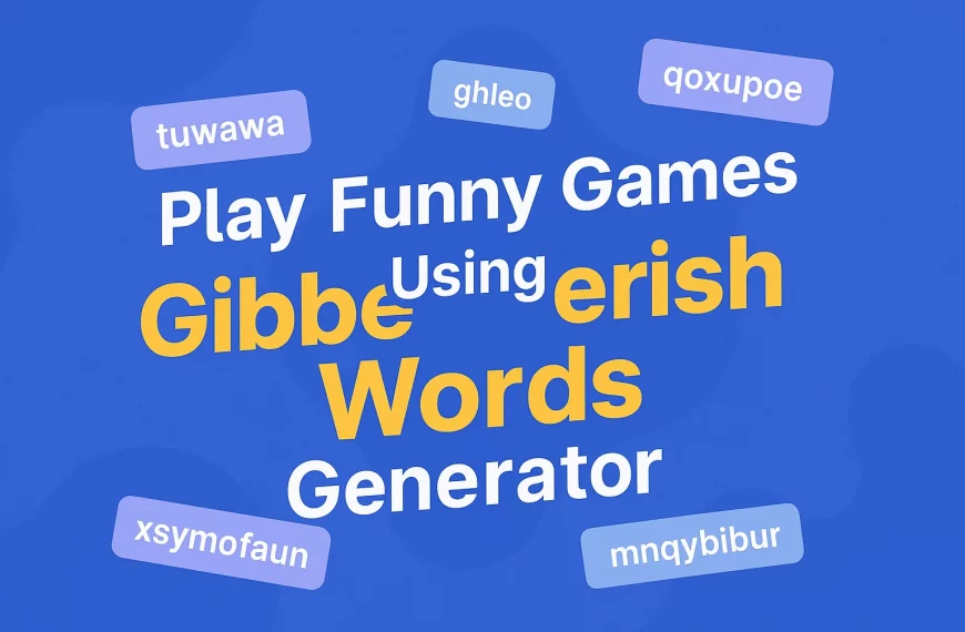 Play Funny Games Using Gibberish Words Generator